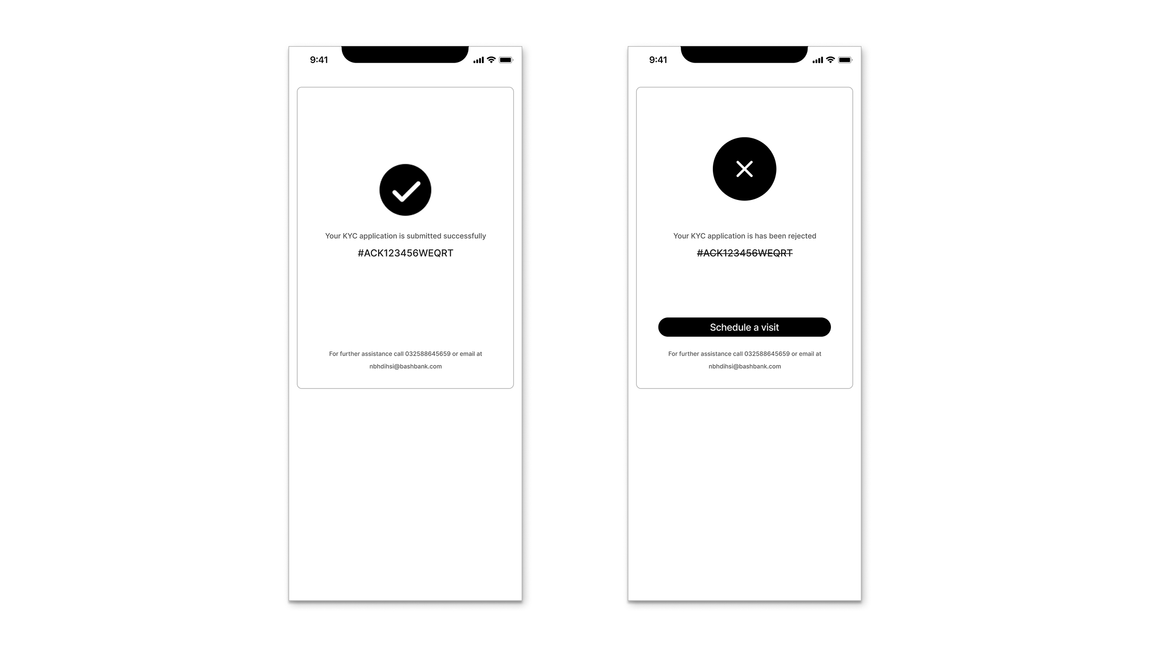 After: In-app status tracking widget